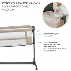 Приставне ліжечко-люлька Kinderkraft Neste Up 2 Beige